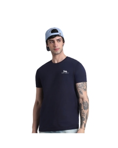 Jack & Jones Joren Unisex Round Neck T-shirt-Navy Blue